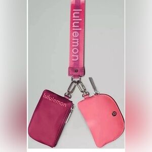 Lululemon Athletica Pink and Magenta Key Holder Set used